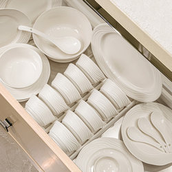 Underglaze Color Bowl and Plate Set for Home Use, New High-Value Tableware Set, Ceramic Bowls, Plates, Soup Bowls, Housewarming Gift