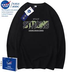 Cotton Long-Sleeve T-Shirt for Men, Base Layer, Pure Cotton, Trendy Brand, Round Neck, Spring and Autumn Men's Clothing