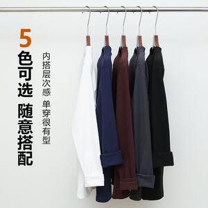 
DeRong Warm Bottoming Shirt Men's Half Turtle Collar Men's Long Sleeve T-Shirt Men's Autumn and Winter Handsome Solid Color Inner Autumn Clothes for Men