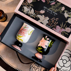 He Jingdezhen Hand-Painted Underglaze Color Mug Ceramic Lily Hand-Held Cup Housewarming Wedding Gift for Best Friend New Model