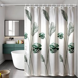 2025 New Waterproof Bathroom Curtain Partition, Bathroom Water-Blocking Curtain, Toilet Bathhouse Door Curtain, Mildew-Proof and Quick-Drying