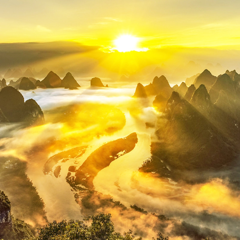 广西桂林南宁8天7晚跟团游纯玩八日游北海银滩跨国德天瀑布巴马