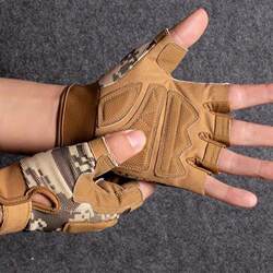 Sports Fitness Gloves, Half-Finger, Men's and Women'S, Non-Slip, Anti-Cut, Wear-Resistant, Equipment Training, Military Fans, Tactical Special Forces Gloves
