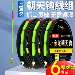 Copper Head Seven-Star Float Small Gold Sinker朝天钩 Line Set Fishing Line Main Line Traditional Fishing Ready-To-Use Set That Doesn'T Block the Mouth of the Fish