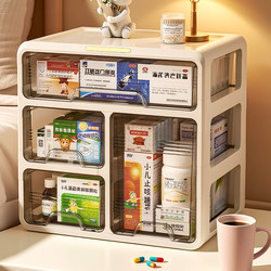 New Medicine Box Drawer-Type Household Medicine Box Transparent Medicine Storage Box Family Large-Capacity Medicine Backup Box