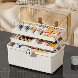 Household Medicine Box, Family-Sized Medicine Storage Box, Extra-Large Capacity Medicine Box, Multi-Layer Children's Medicine Box, High Aesthetic Value