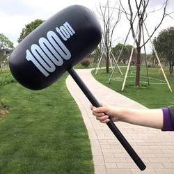 New Inflatable Thousand-Ton Super Large Hammer Small Toy Balloon Air Stick 0kg Hammer Pounding Game Black Hammer