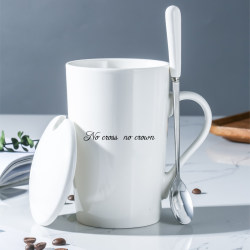 Casual Mug, Large Capacity, Household Ceramic Cup, Water Cup, Breakfast Cup, Milk Cup, Creative and Personalized Office Cup