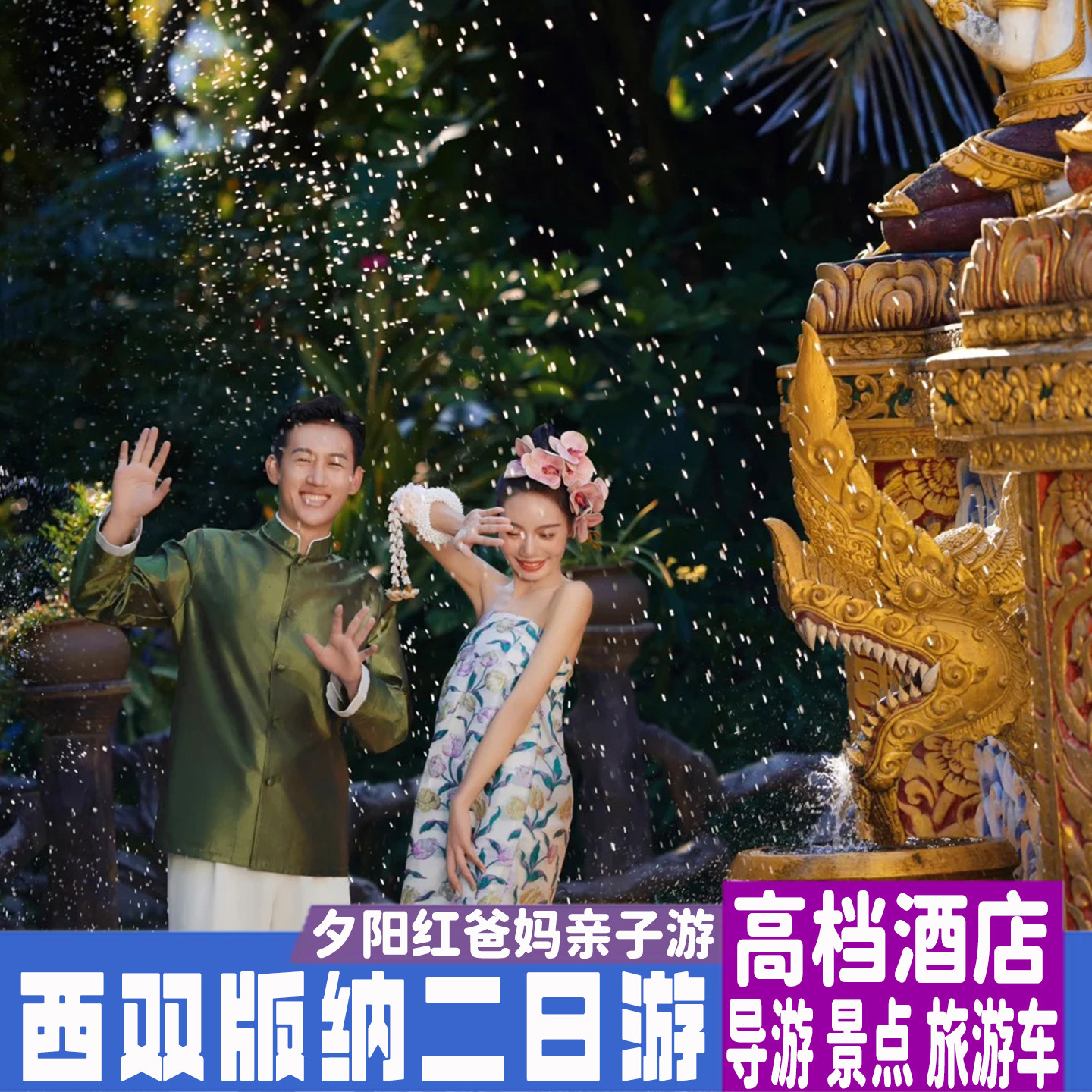 西双版纳二日游 野象谷星光夜市换装旅拍 云南旅游含酒店住宿导游