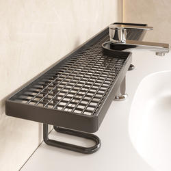 Vertical Faucet Storage Rack Bathroom Washbasin Wall-Mounted No-Drill Sink Organizer