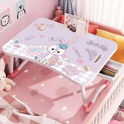 Foldable Computer Desk for Bed, in Stock, Cartoon Design, Multifunctional Student Dormitory Essential, Children's Study Table