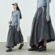 
Semi-circle women's clothing [sports] 2025 summer high waist sporty irregular splicing skirt women's a-line skirt long skirt