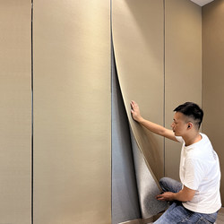 Self-Adhesive Thickened Wall Fabric for Living Room and Bedroom, Moisture-Proof Wall Covering, Tv Background Wallpaper, Headboard Soft Wall Panel, Decorative Wallpaper