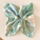 Rain porcelain marks ~ New Chinese style blue tiny square scarf large intestine hair ring for women high-end headdress large-size hair rope