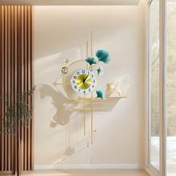 New 2024 Fortune Ginkgo Leaf Wall Clock Modern Simple Home Decor Personalized Restaurant Wall Clock Silent Movement