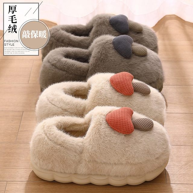Cotton Slippers Women's Bag Heel 2025 New Autumn and Winter Indoor Home Non-Slip Plush Plush Warm Cotton Shoes for Women