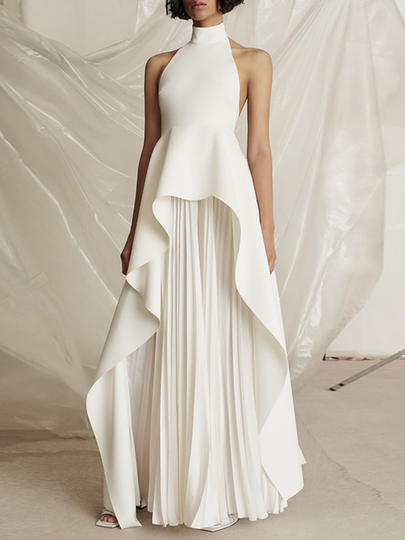 strapless open back dress Amsale Little White Dress LW235 main image 0