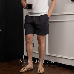 Gray texture casual four-quarter shorts men's summer 2025 summer thin outer breathable sports beach pants