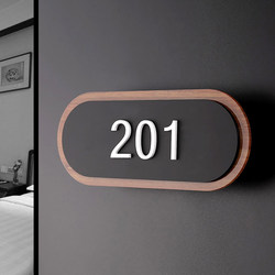 High-end 3D three-dimensional house number plate home acrylic thickened residential digital plate hotel apartment box room number plate creative digital door sticker rental house number custom listing
