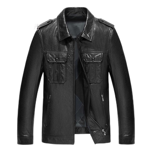 
Genuine leather jacket for men 2026 spring new cowhide jacket men's lapel short casual motorcycle wear trendy 19-21826