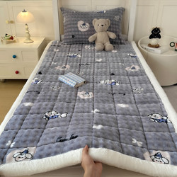 Winter Fleece Bed Sheet Blanket Mattress Dormitory Student Single Milk Velvet Mattress Pad Tatami Bed Cover Mattress Pad