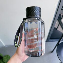 Sports Water Cup, Large Capacity, Simple Korean Style Ins Portable Summer Plastic Space Cup for Male and Female Students, Resistant to Falling, Outdoor Use