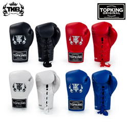 Thailand Imported Tkb Genuine Leather Boxing Gloves Muay Thai Leather Gloves with Laces Adult Topking Origina