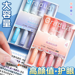 Highlighter Marker Pen for Students, Colorful Highlighter Pen for Highlighting Key Points, Multi-Color Note-Taking Pen, High-Value Fluorescent Pen, Silver Fluorescent Color, Large-Capacity Journal Pen