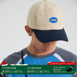 Warmtrees Oval Logo Stitching Two-color Peaked Cap