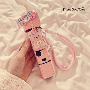 
Cartoon West Highland puppy suitable for DJI pocket3 protective shell lanyard cute body silicone cover display gimbal lens protective cover camera handle protective cover accessories 2025 new