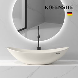 Minimalist Milky White Ingot-Shaped Art Washbasin Countertop Ceramic Wash Basin for Guesthouses and Home Bathrooms