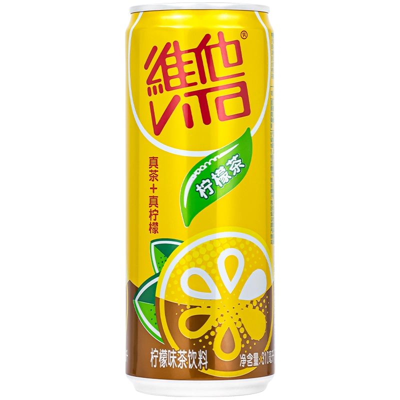 Vita维他柠檬茶柠檬味饮料310ml*24罐真茶真柠檬