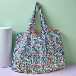 Export Japanese-Style Large-Capacity Foldable Portable Cloth Shopping Bag Supermarket Grocery Tote Eco-Friendly Bag Lightweight Storage for Women