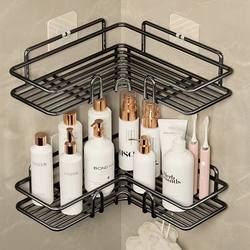 No-Drill Bathroom Corner Shelf, Wall-Mounted Storage Rack for Washbasin, Toilet, Restroom, Kitchen Storage Corner Shelf