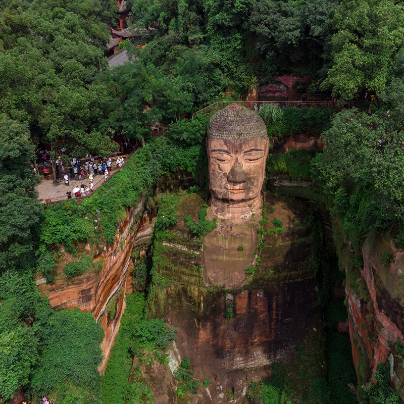 四川成都到峨眉山一日游纯玩乐山大佛黄龙溪古镇金顶跟团游旅游