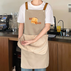 Wipeable Apron for Kitchen Use, 2025 New Model, Waterproof and Oil-Proof for Cooking and Catering, Detachable and Adjustable with Logo