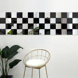 Square Mosaic Mirrors for Living Room, Dining Room, Bathroom Decoration, Background Wall Stickers, Shop Layout, Self-Assembled Small Mirrors