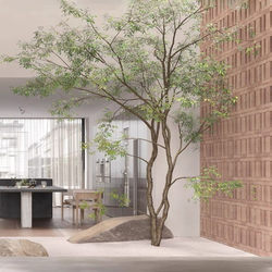 Artificial Chicken Claw Tree, Nandina Bamboo, Large Dry Landscape Decoration, Indoor Simulated Green Plant, Courtyard Landscape Green Plant