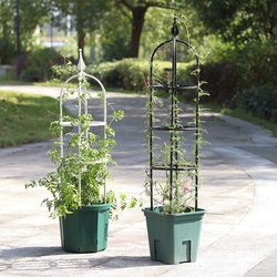 Rose Climbing Trellis Plant Climbing Frame Plastic-Coated Steel Pipe Flower Stand Clematis Support Pole Fragrant Vine Rose Flower Support