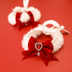 Pet bib cat bow accessories dog scarf Christmas holiday bib cute soft neck collar photo