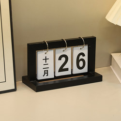 Nordic Minimalist Wooden Chinese Calendar Creative Desktop Perpetual Calendar Home Decoration ins Desk Calendar Countdown Ornament