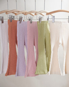 
Summer custom Japanese pippi versatile girls girls baby pure cotton bell-bottom pants casual trousers stretch mosquito-resistant pants