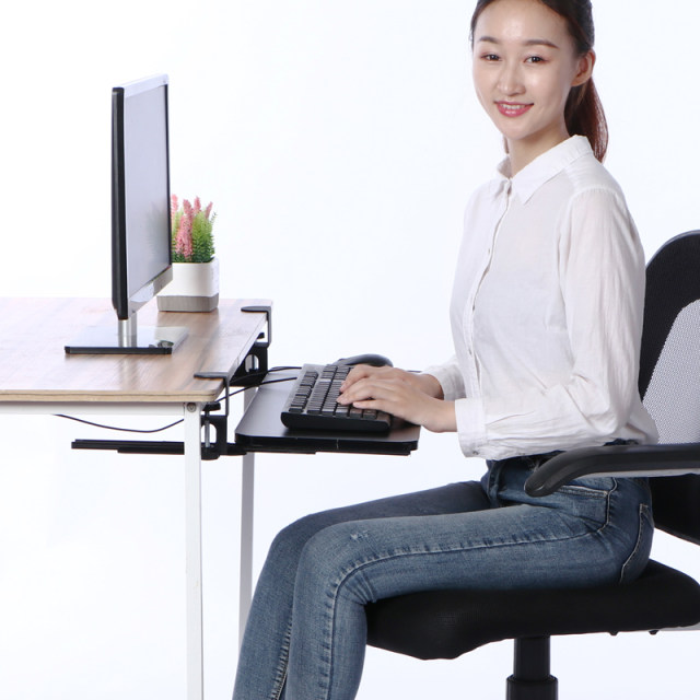 Keyboard bracket free punching drawer rack free installation desktop