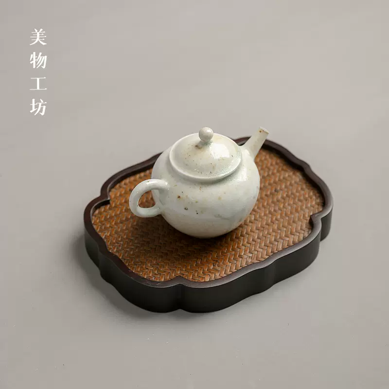 茶盘干泡台竹制家用茶盘小型金砖形壶承壶垫功夫一人用茶具茶托-Taobao 