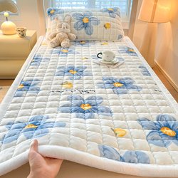 Student-Specific Mattress Cartoon Coral Milk Velvet Bed Sheet Warm Mattress Bed Cover Single Dormitory Bed Protector Pad