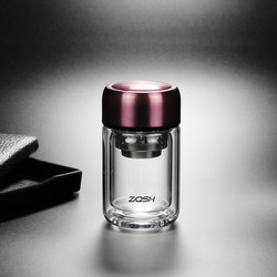 Mini Tea Cup, Double-Layer Glass Cup, Compact Cup, Portable Water Cup, High Aesthetic Value, Exquisite New Model, Pocket-Sized