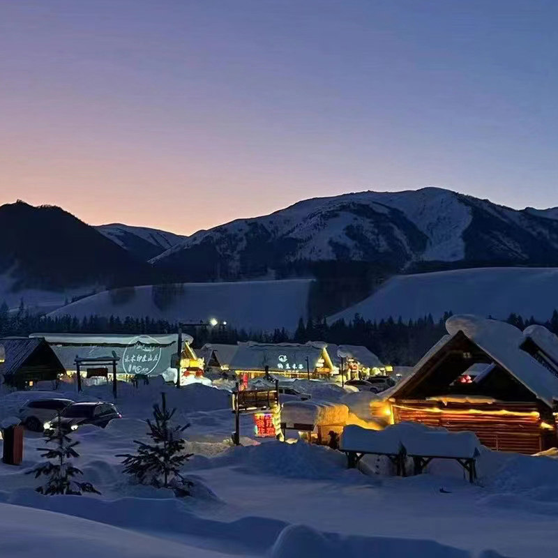 北疆阿勒泰冰雪6日赠禾木轻旅拍白哈巴喀纳斯三湾将军山落日缆车