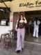 Kurosawa Kyoki work pants 2025 spring new style slightly fat large size high waist slim loose sports casual pants for women
