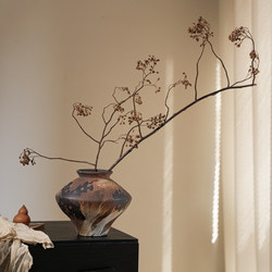 Vase retro wabi-sabi style ceramic stoneware vase