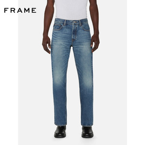 
FRAME Men's Blue Wash Loose Straight Jeans